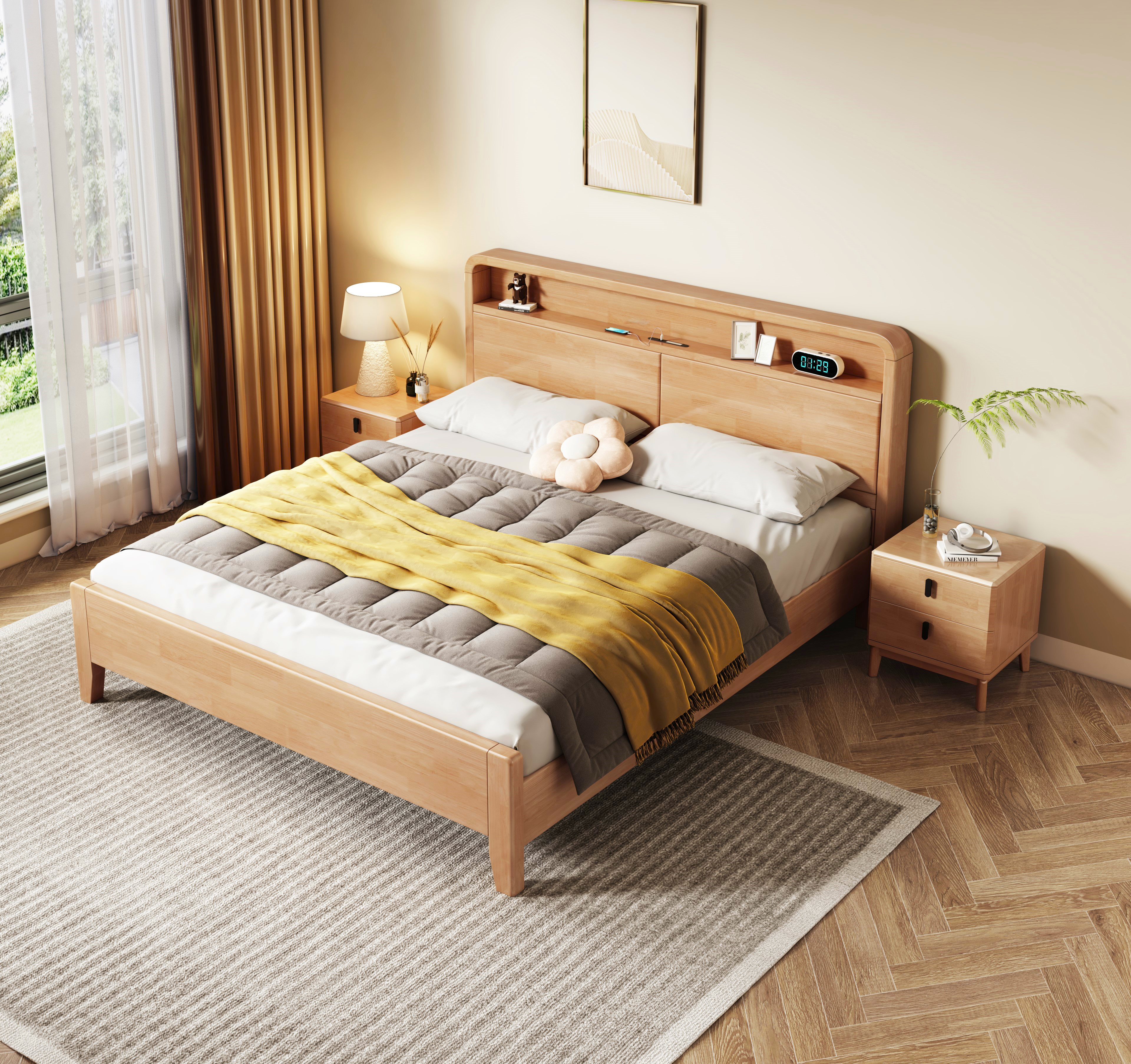 Queen bed #1655L - Click Image to Close