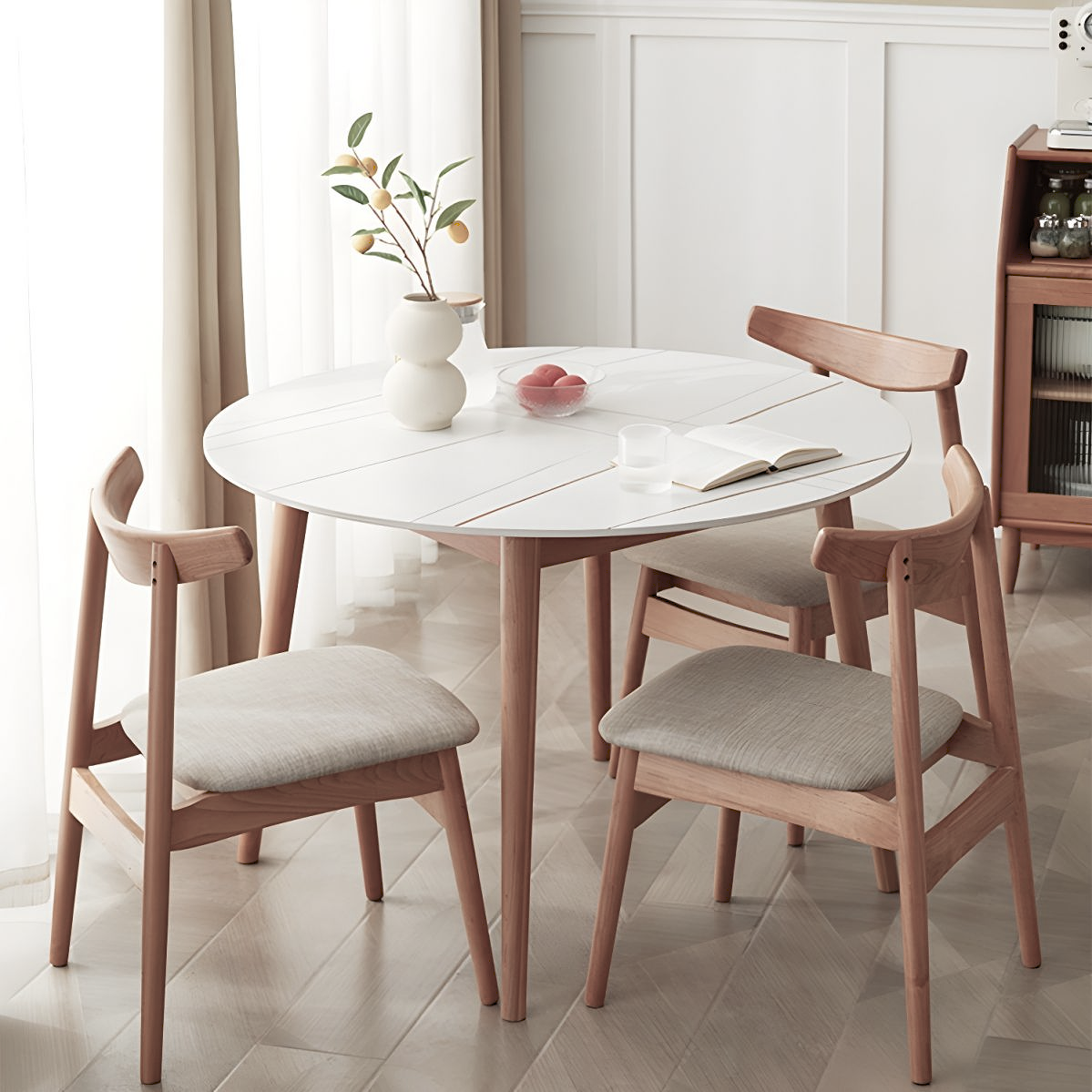 Round table + 4 chairs (YR-5L#)